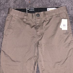 Volcom light brown modern straight pants